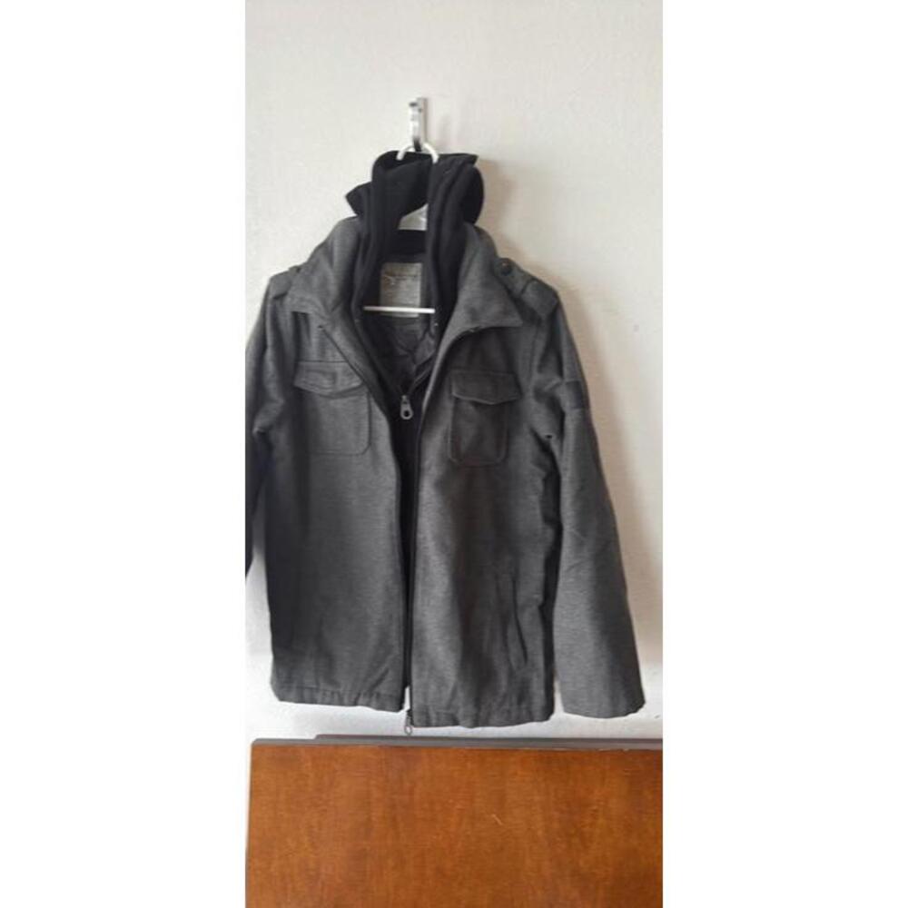 Calvin Klein Jeans‎ gray hooded jacket – size L. Clean,